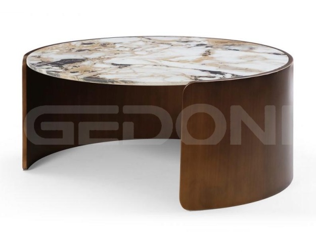 Журнальный стол D90 металл/керамика_3